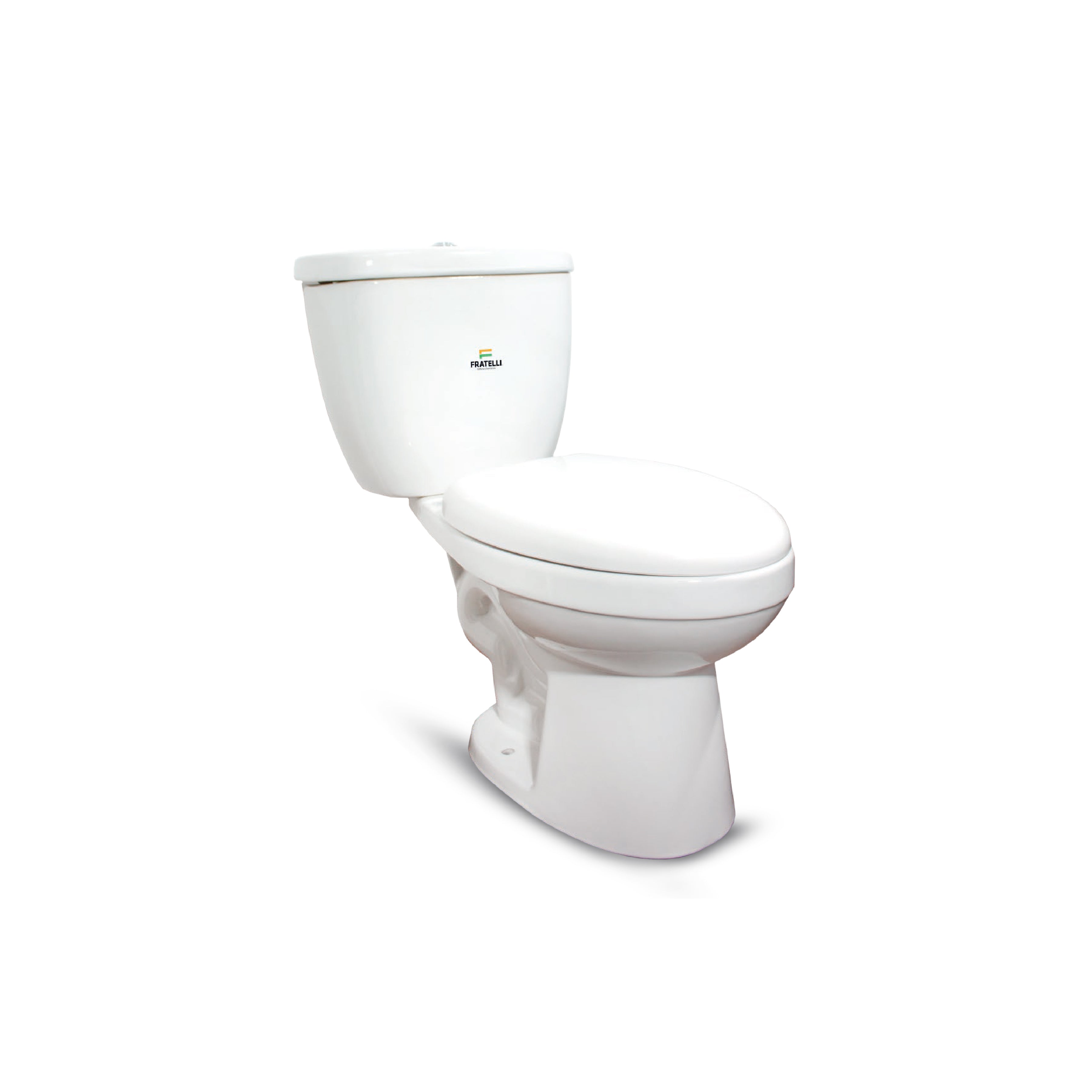 Inodoro 2 Pzas + Tapa Asiendo Elongado y Acces. Blanco (760X460X750) Fratelli